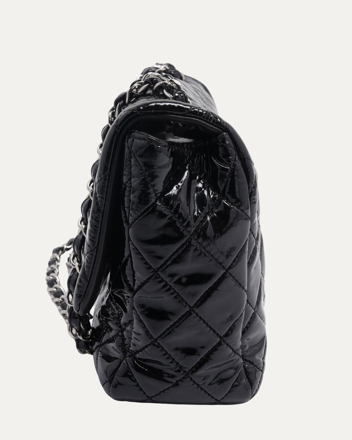 Patent Leather Jumbo Classic Double Flap Bag