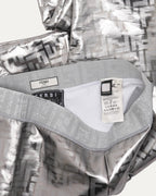 Silver Metallic Monogram Pants
