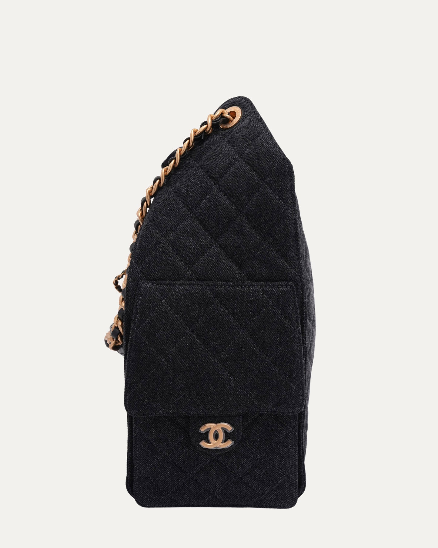 Denim Quilted Medium 25 Hobo Bag
