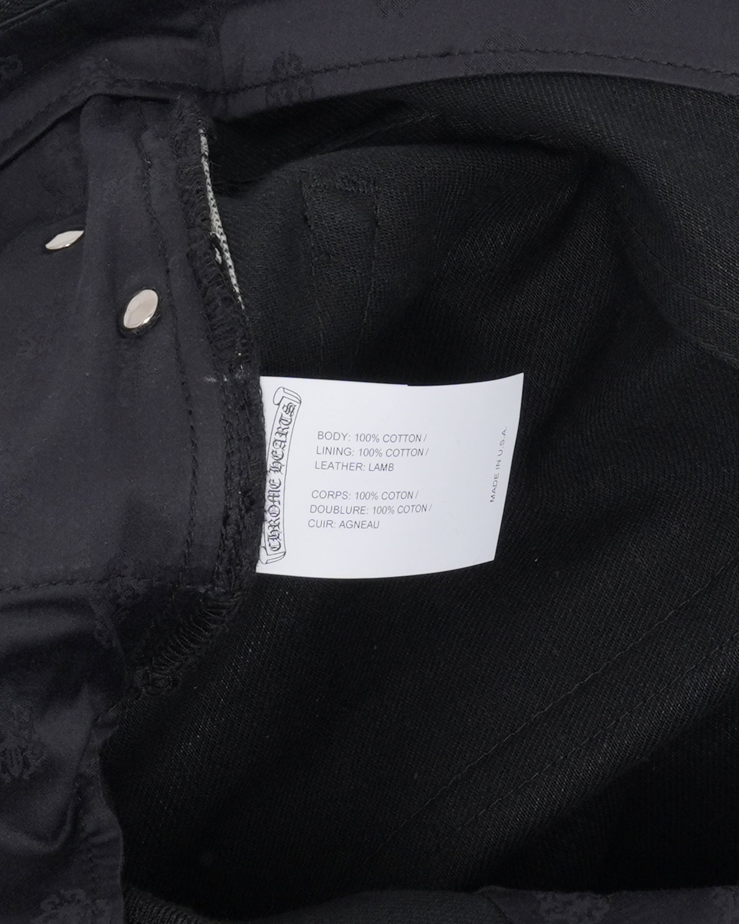 Raw Selvedge Cross Patch Fleur Knee Jeans