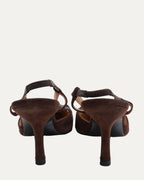 Suede Buckle Heels