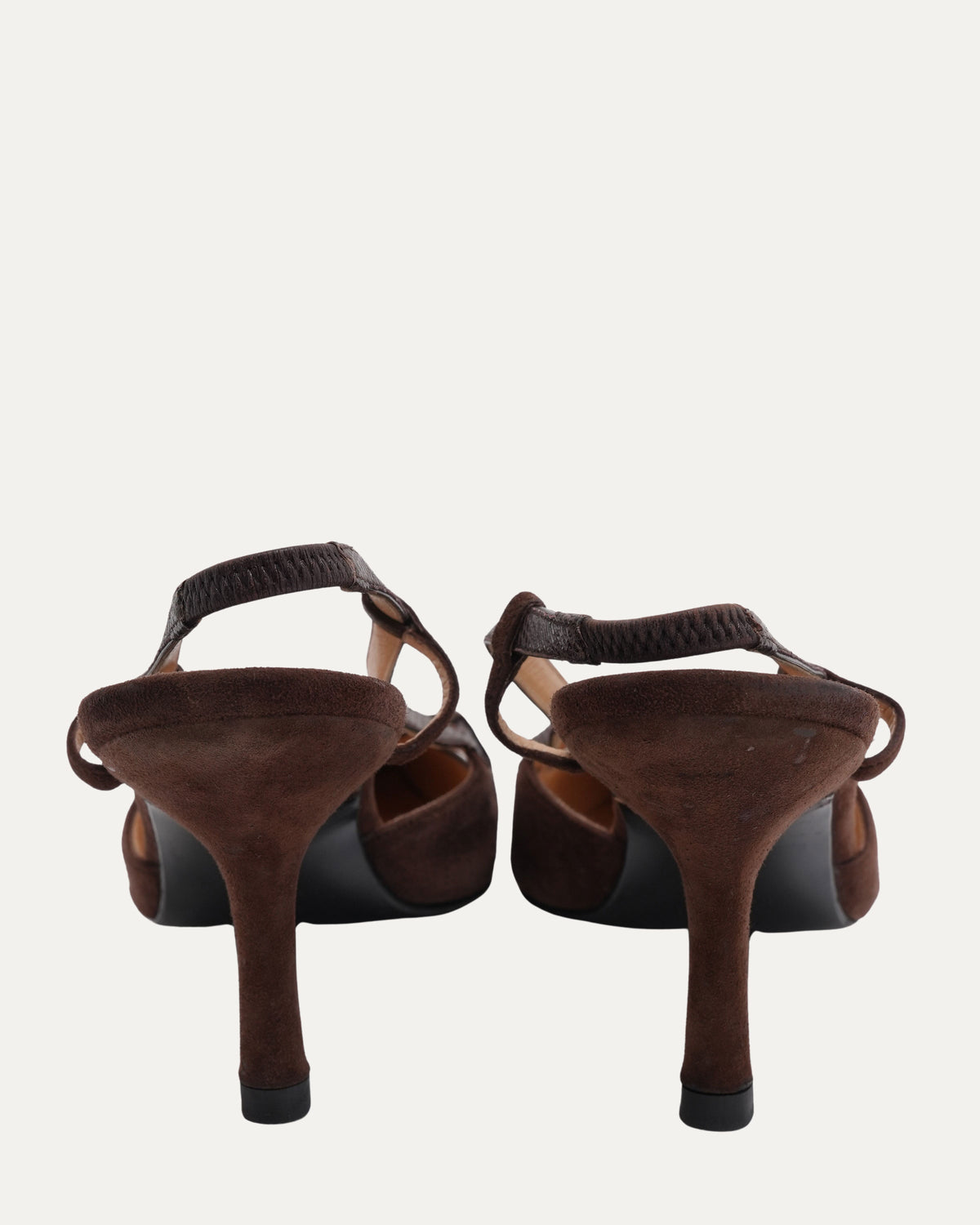 Suede Buckle Heels
