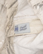 Feather Print Jeans With Transparent Shimmer
