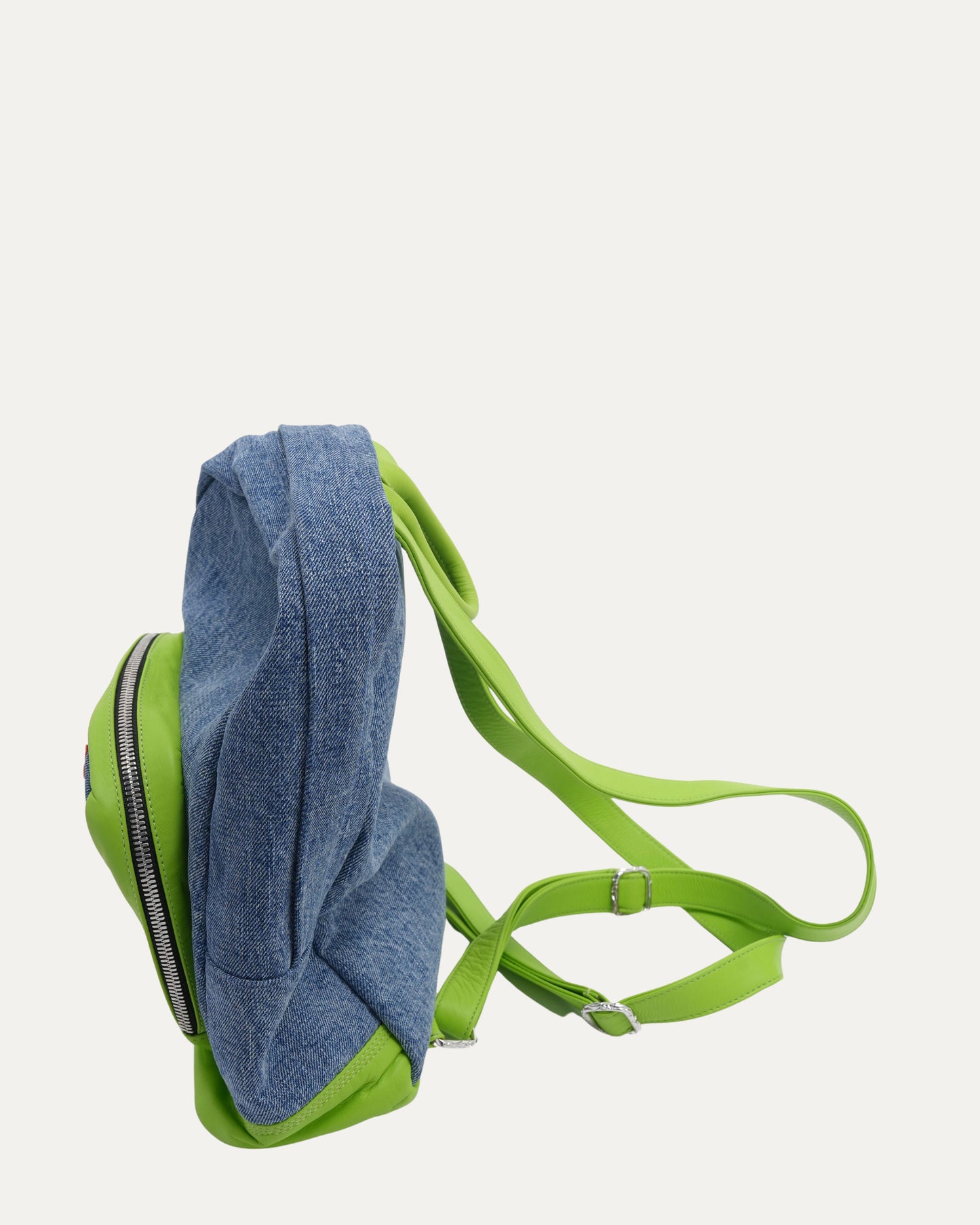 Denim Cross Patch Seventh Grade Mini Backpack