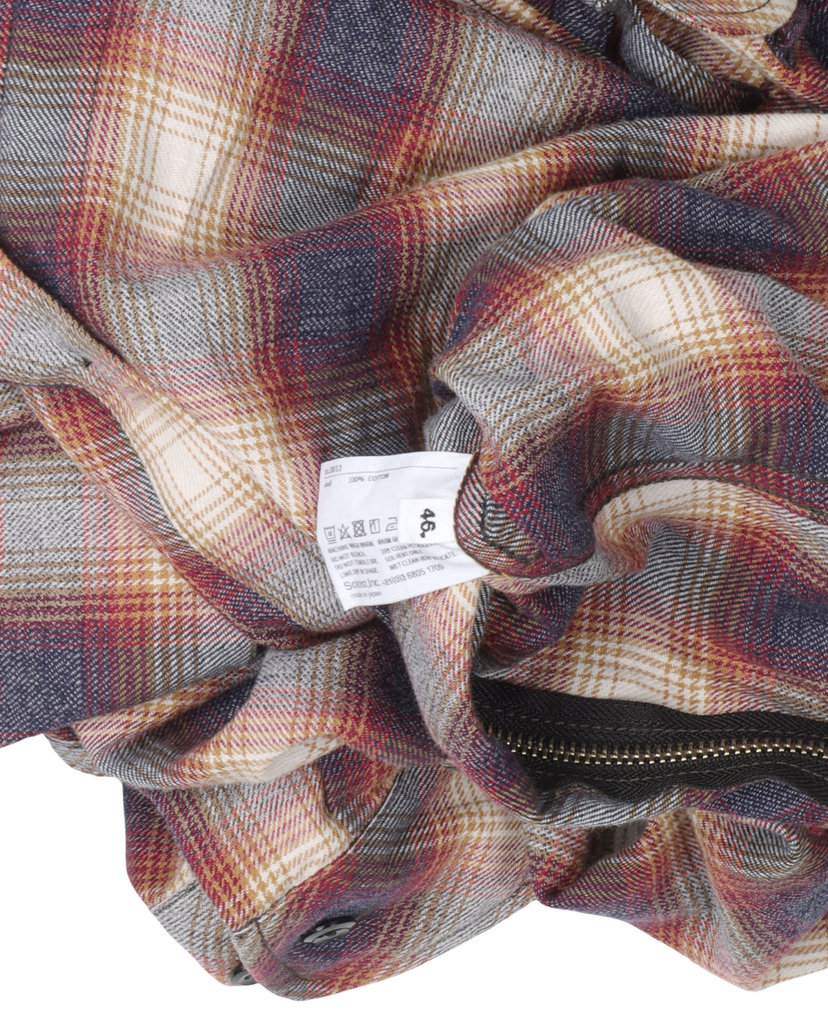 John Doe Zipper Flannel Shirt