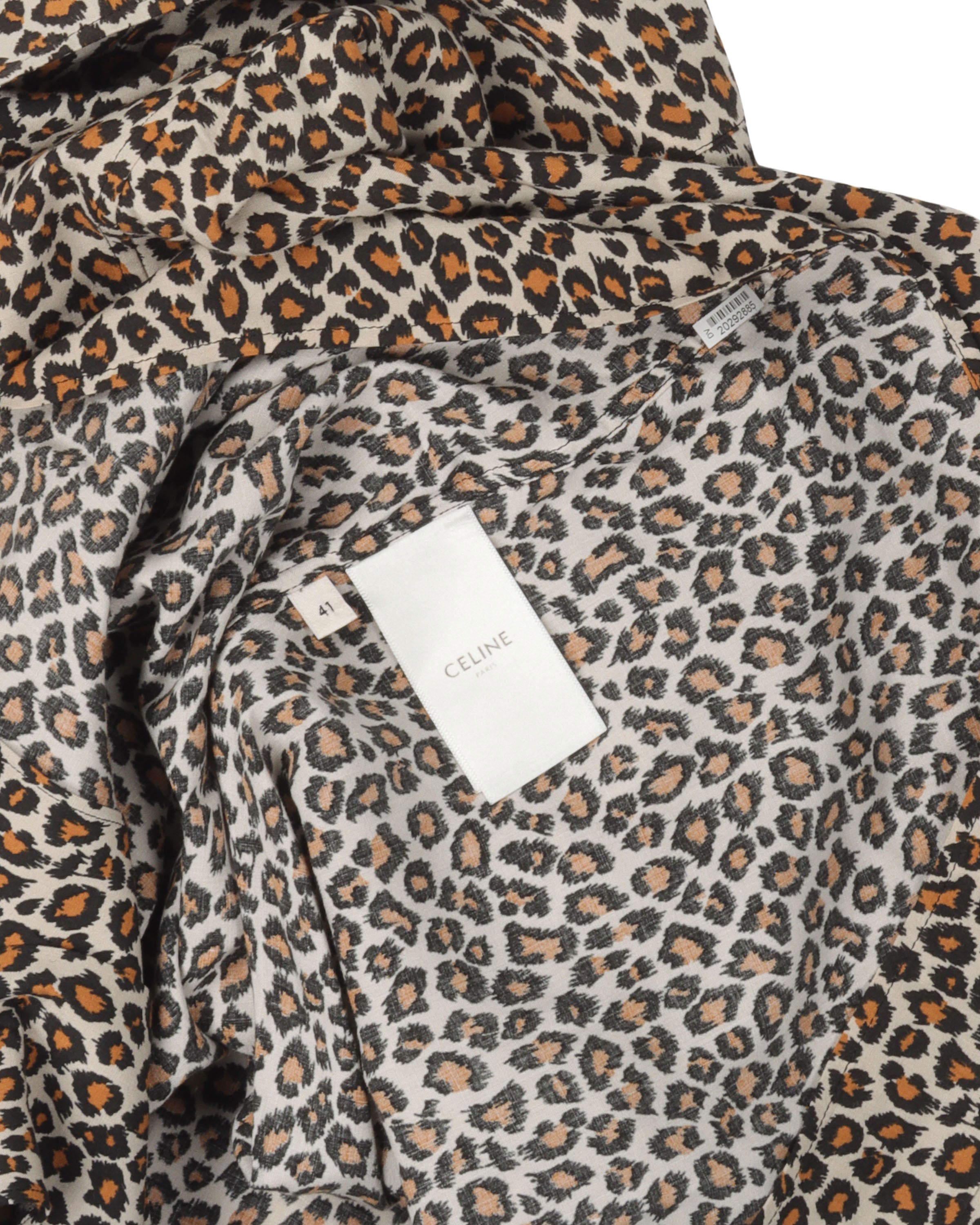 Leopard Button Up Short Sleeve Shirt