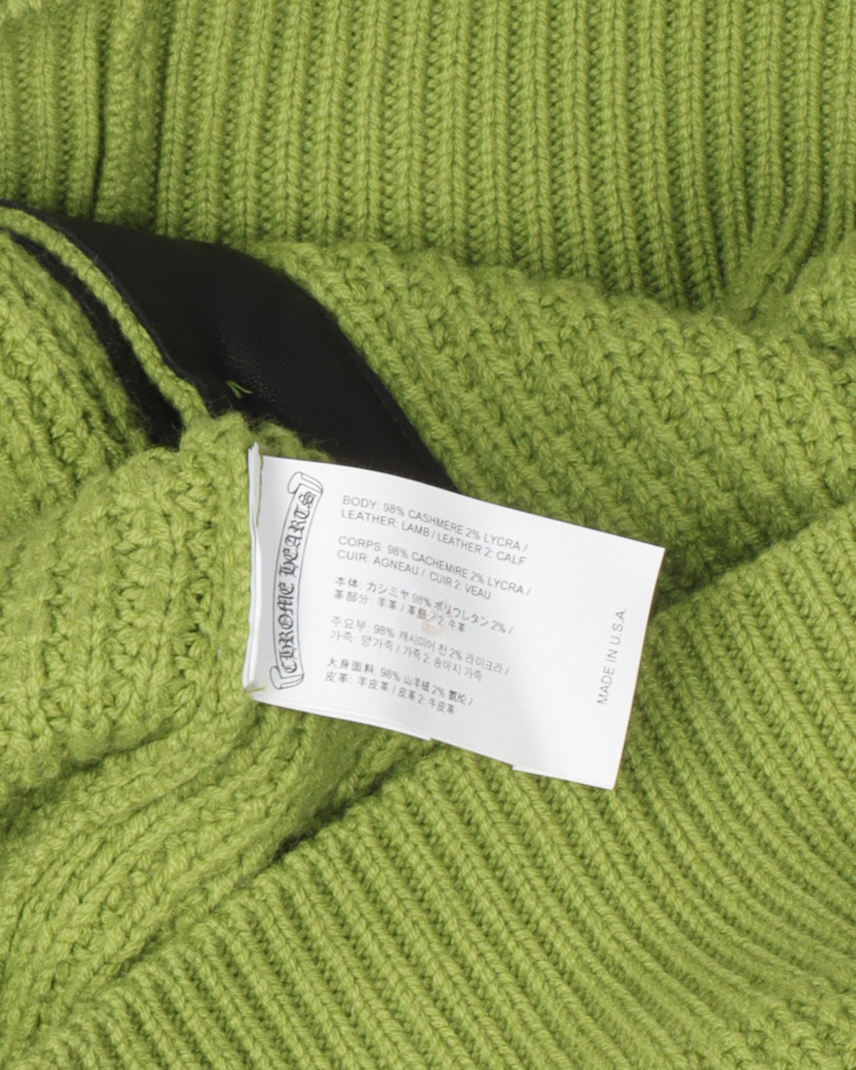 Cashmere Cross Patch "Hit & Run" Cardigan Sweater