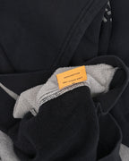 Contrast Panel Logo Zip Up Hoodie
