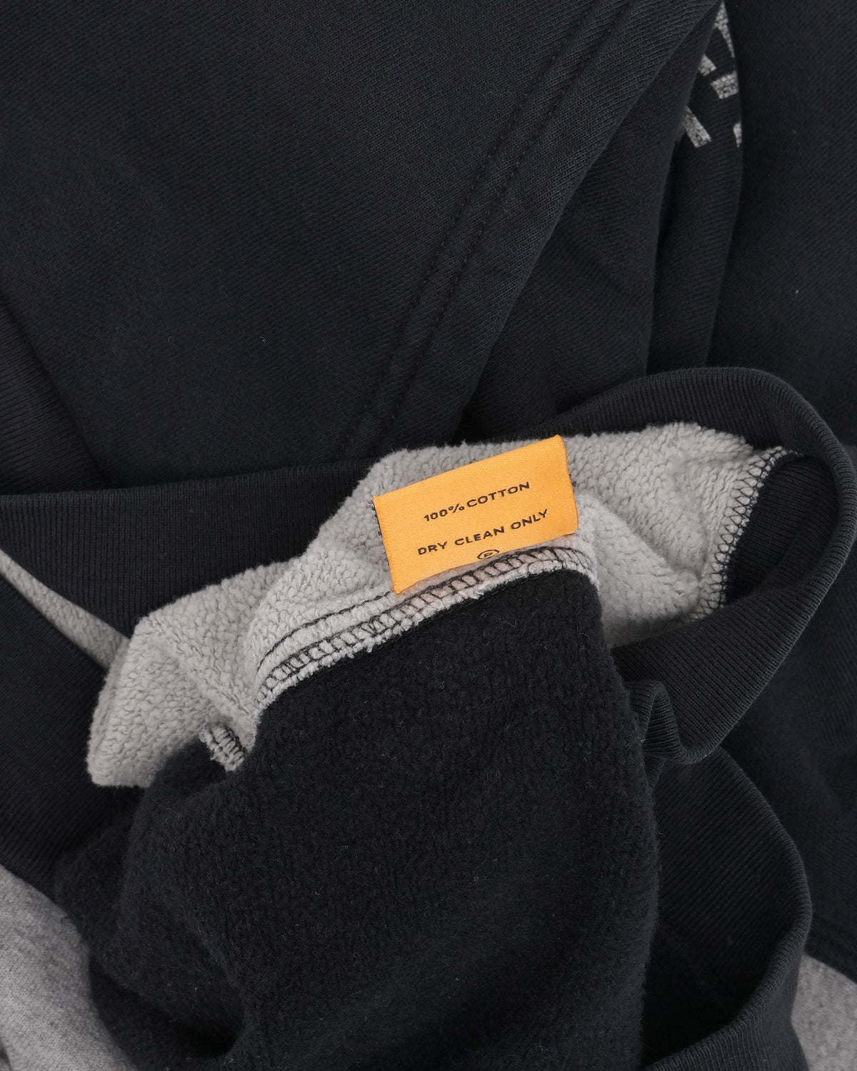 Contrast Panel Logo Zip Up Hoodie