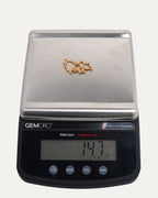 Gold Diamond Tiny E Bracelet