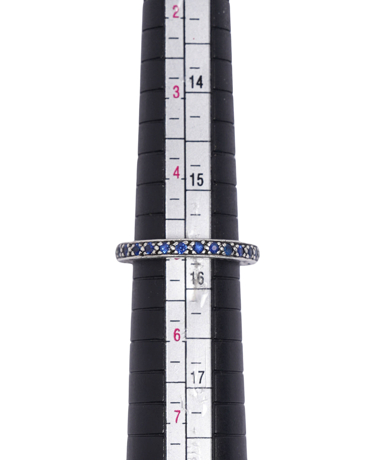 Silver & Blue Sapphire Band Ring