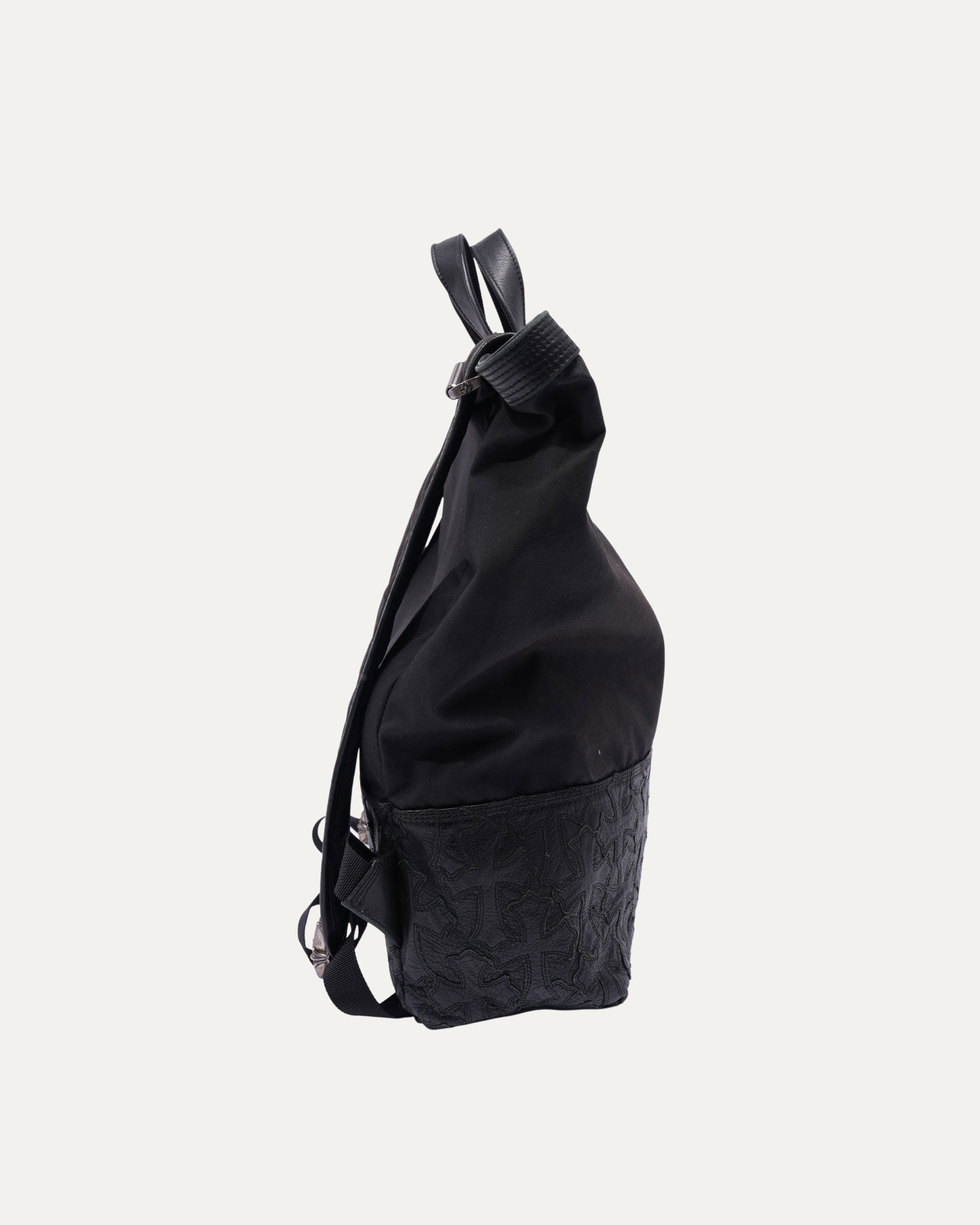 Cross Patch Two Way Zipper Backpack