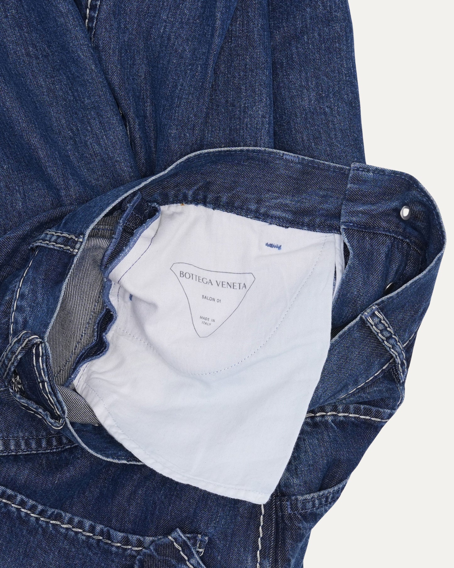Overlock Stitch Flare Jeans