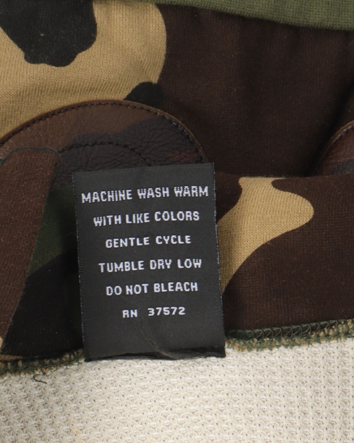 Camouflage Cross Patch Thermal Hoodie