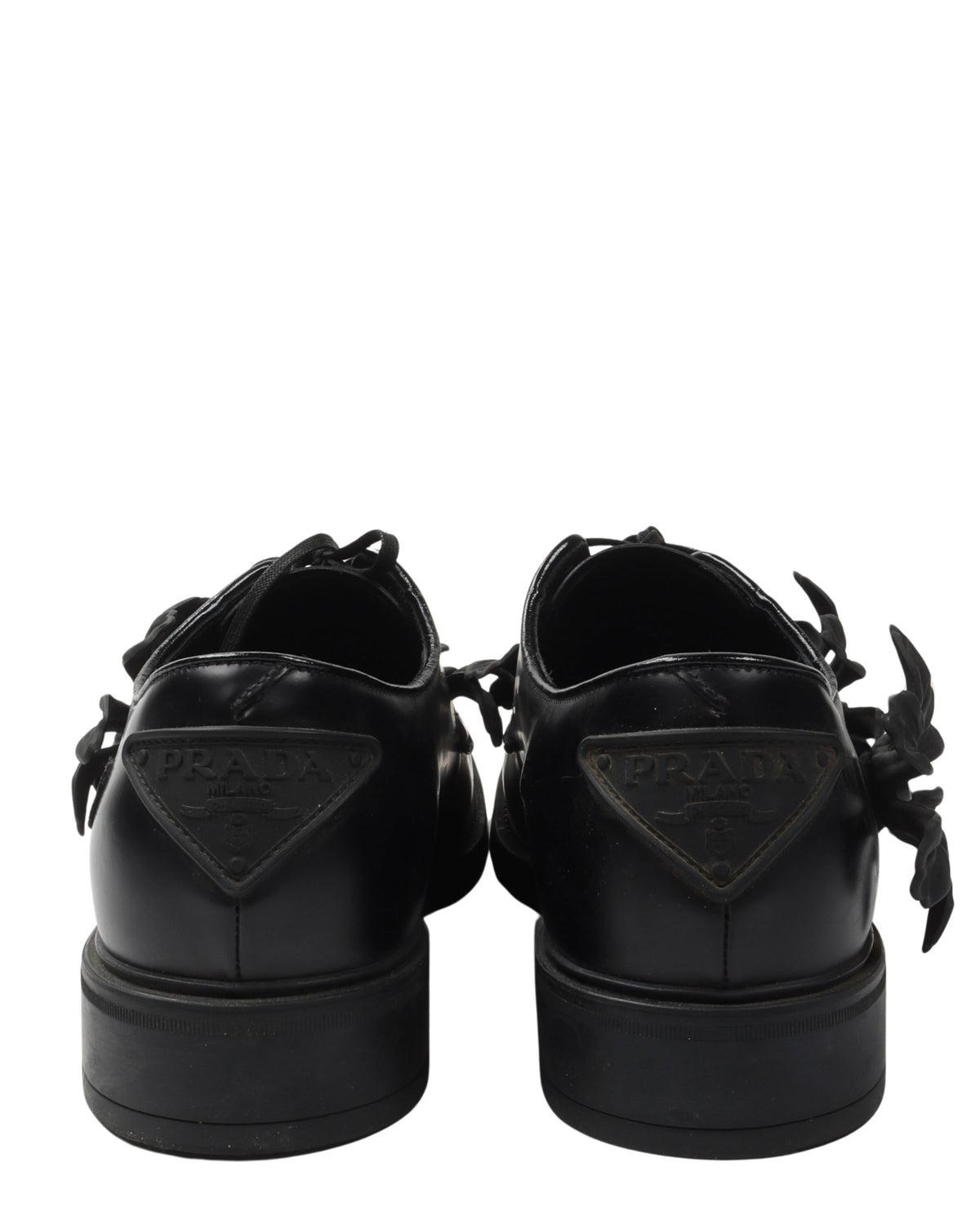 Floral Applique Leather Derby