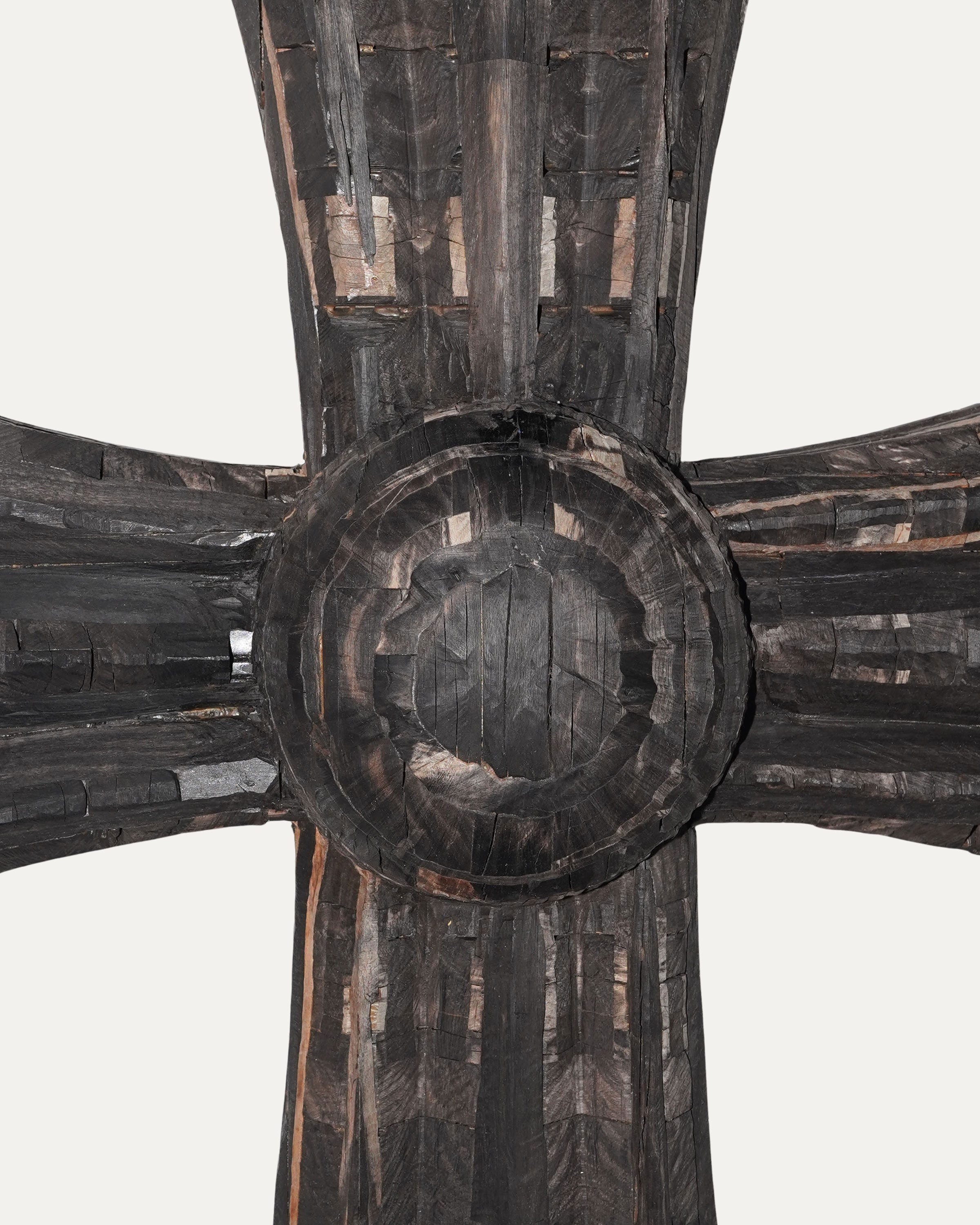 6 Foot Pressed Ebony Wood Cross