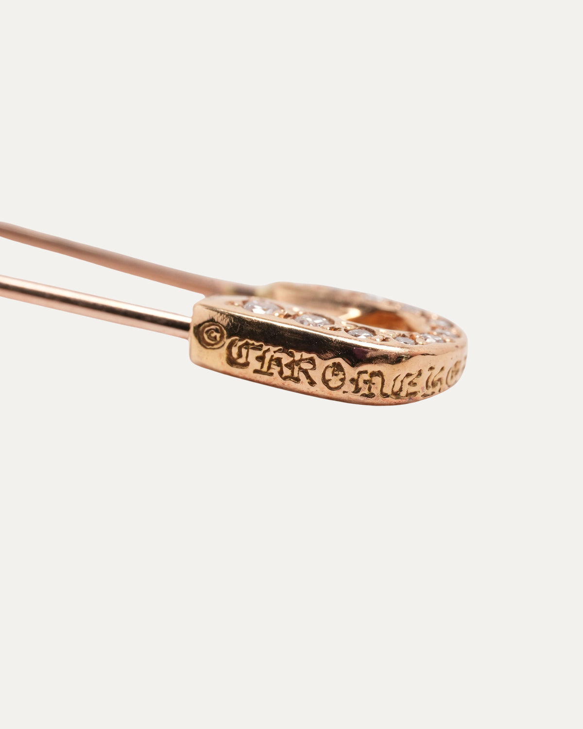 Gold Diamond Safety Pin