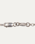 Diamond Safety Pin Roll Chain Necklace