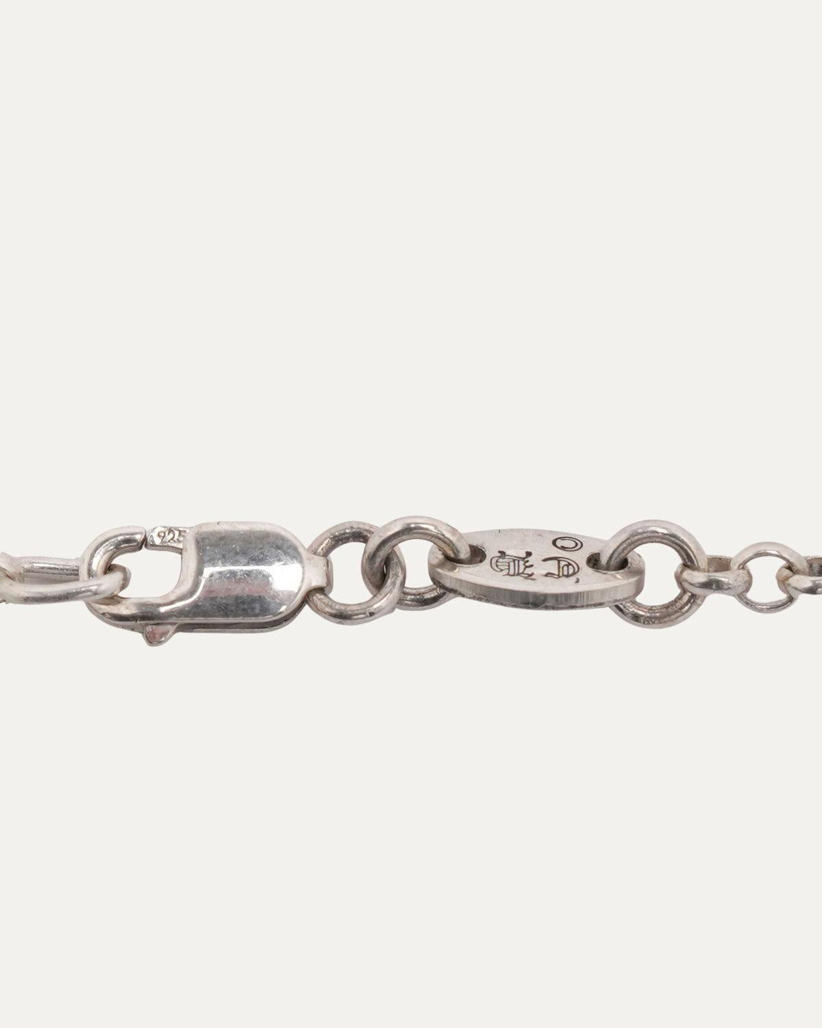 Diamond Safety Pin Roll Chain Necklace
