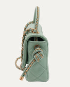 Quilted Side Tassel Flap Bag