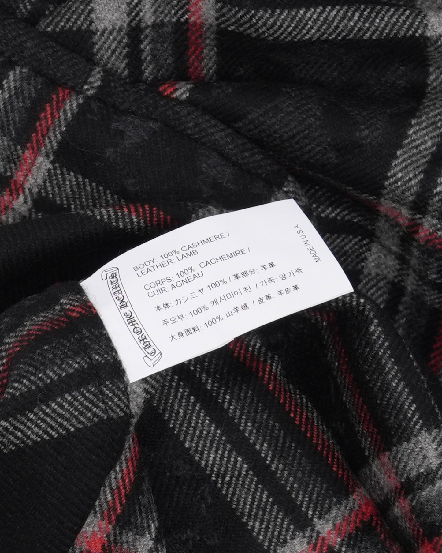 Gas Station Plaid Cashmere Cross Patch Loose Ends Flannel Shirt