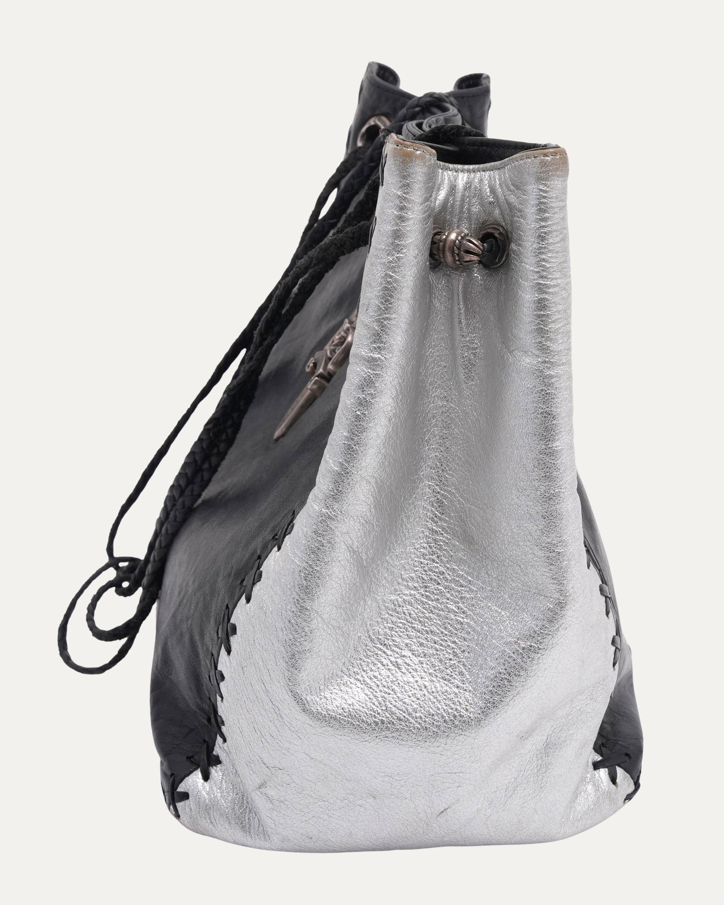 Dagger Embellished Bucket Bag