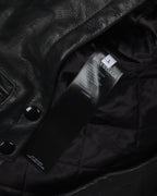 Oversized Leather Uniform Jacket