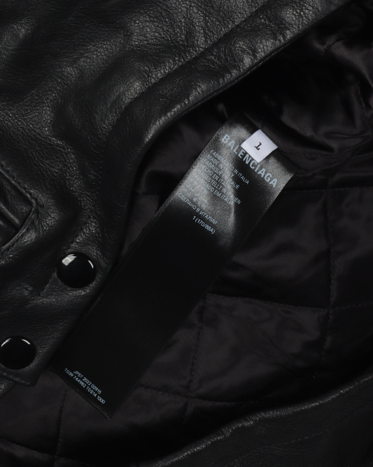 Oversized Leather Uniform Jacket
