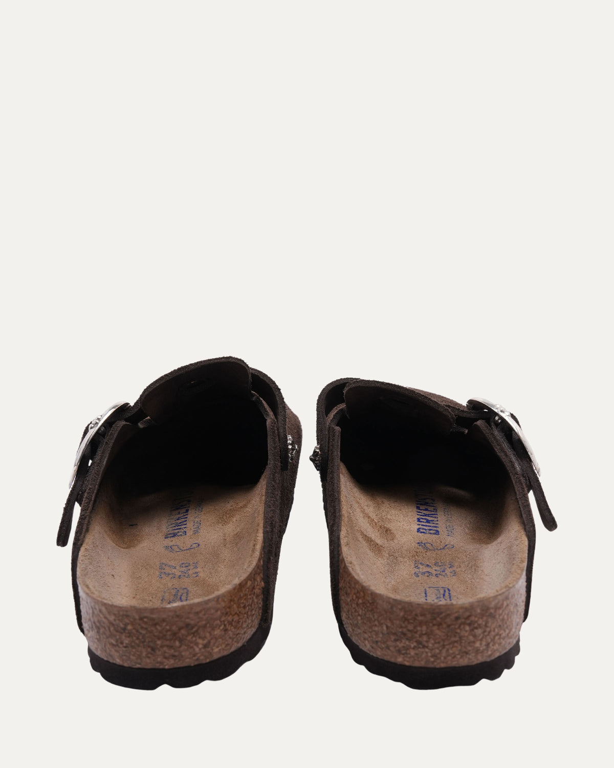Dagger Embellished Birkenstock Boston Suede Mule