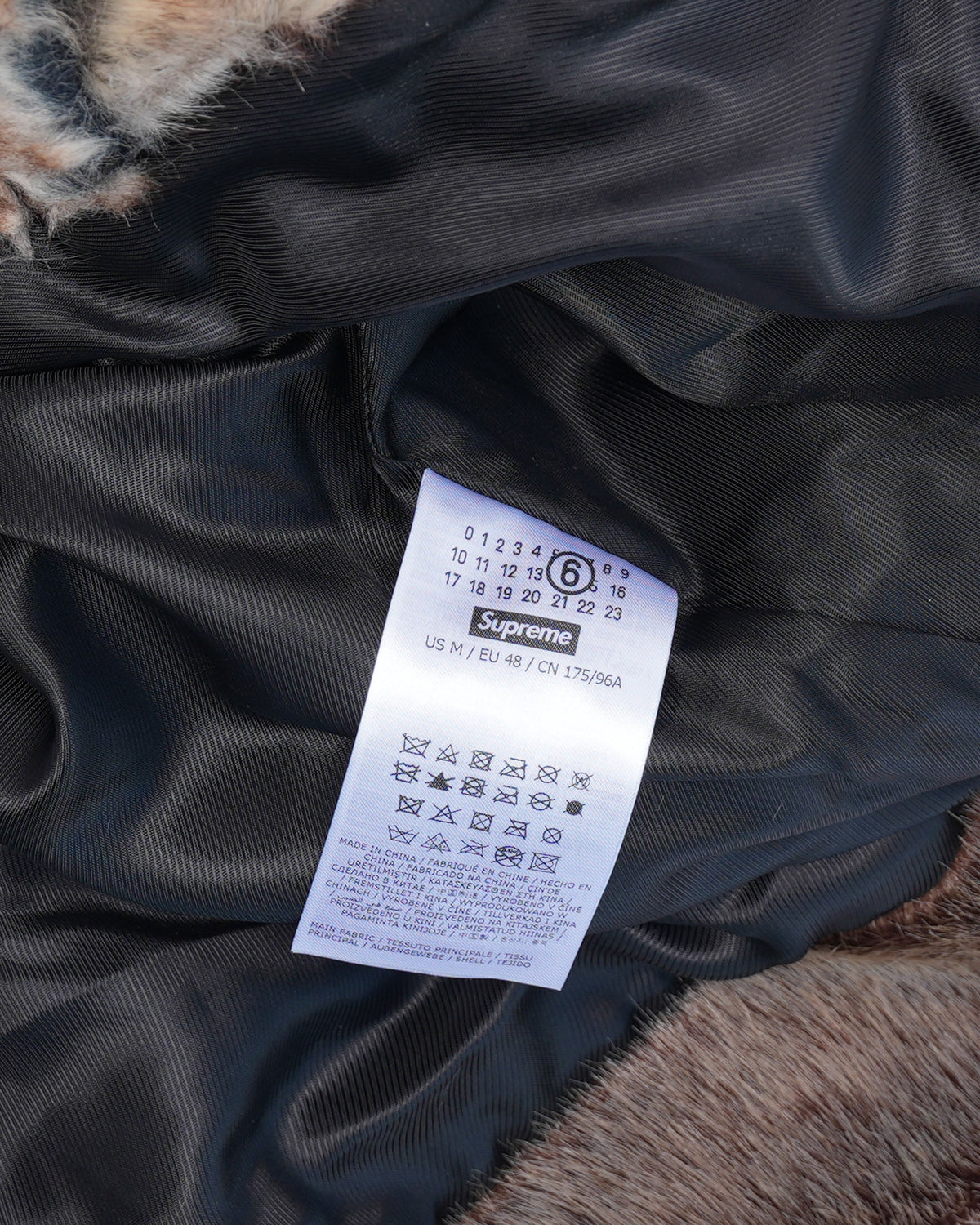 MM6 Maison Margiela Patchwork Faux Fur Coat