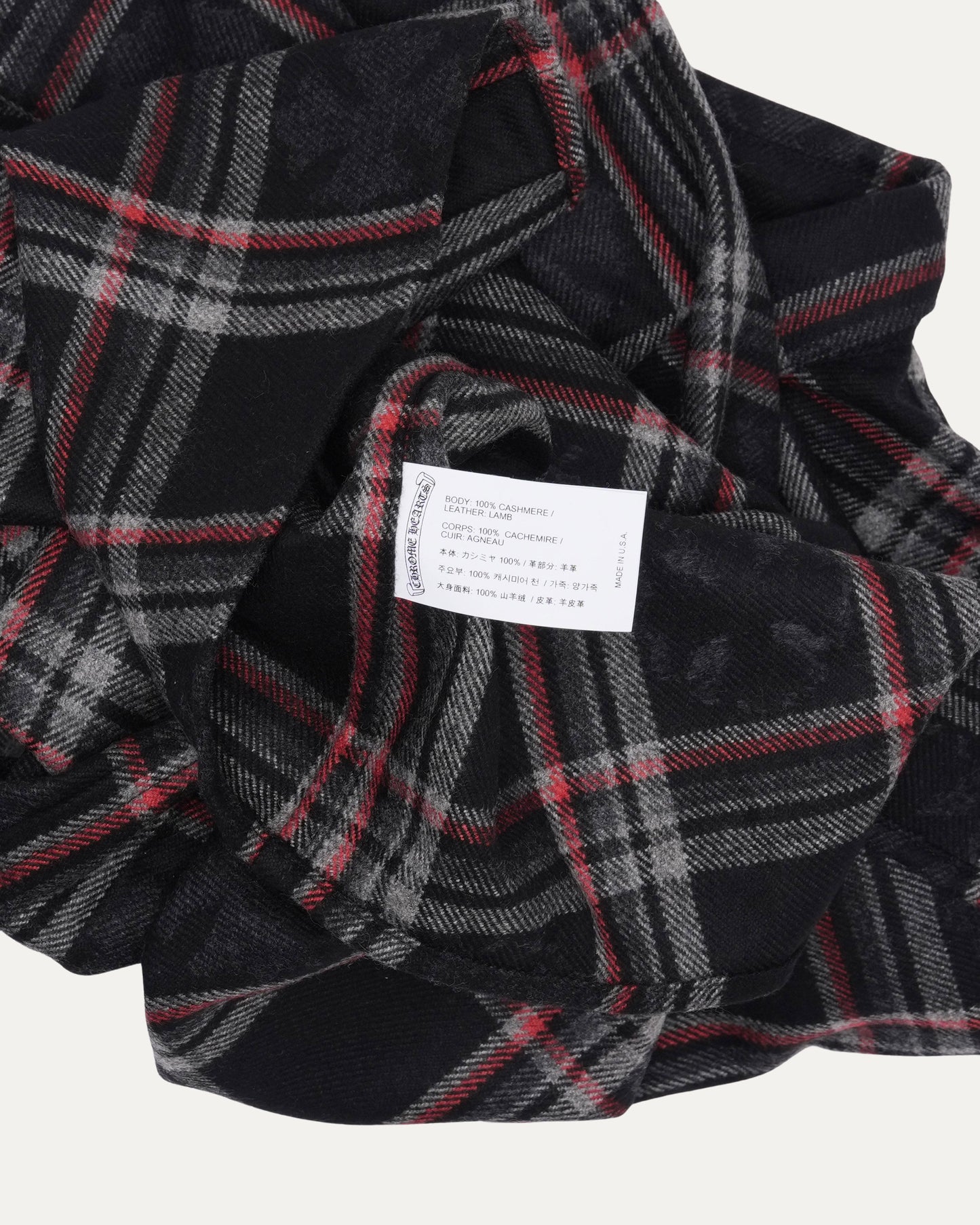 Gas Station Plaid Cashmere Cross Patch Loose Ends Flannel Shirt