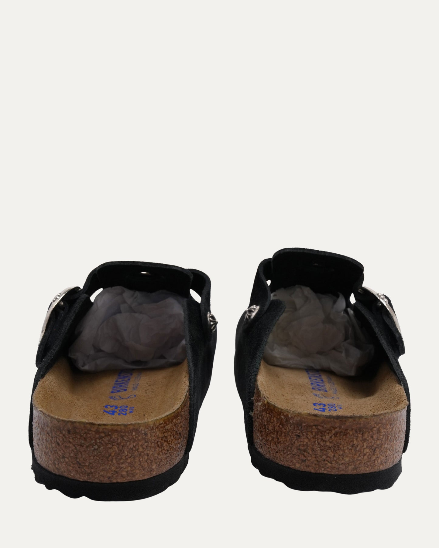 Dagger Embellished Birkenstock Boston Suede Mule