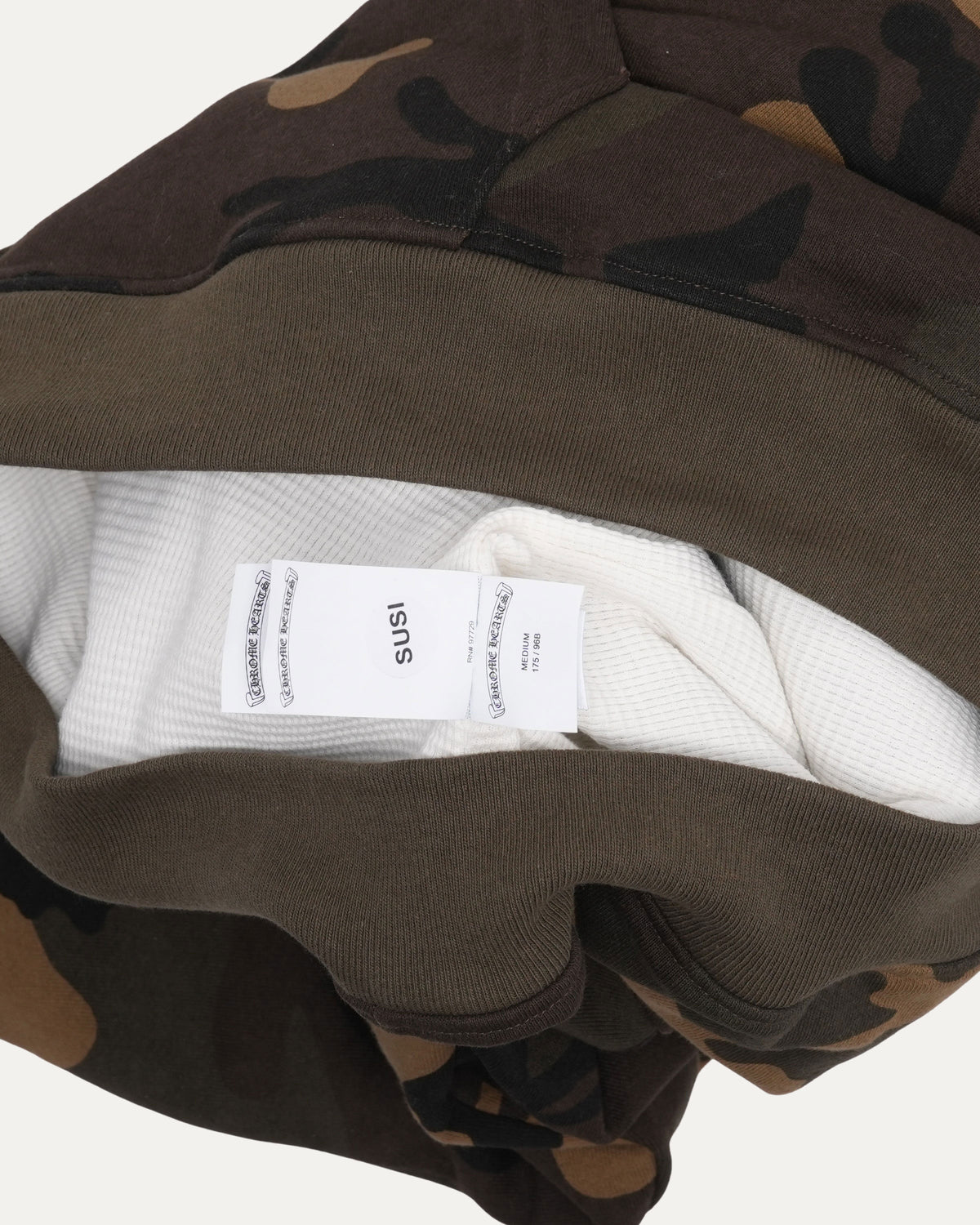 Camouflage Horseshoe Floral Cross Patch Zip Hoodie