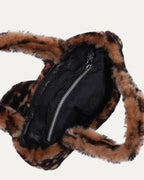 Embellished Faux Fur Bag