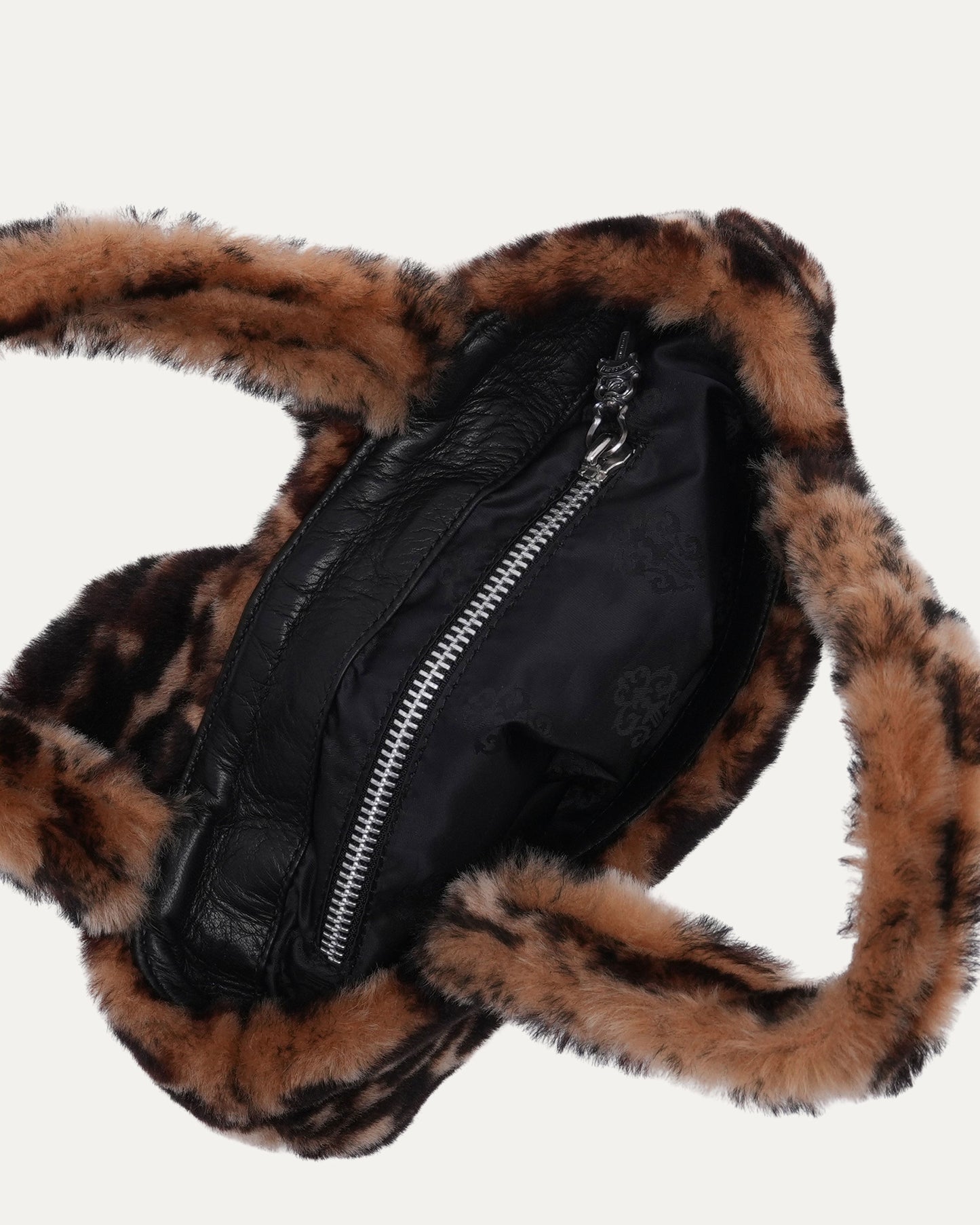 Embellished Faux Fur Bag