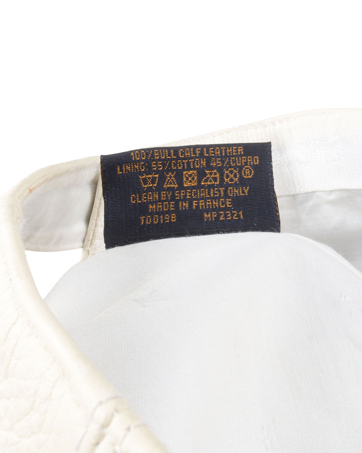 Debossed Leather Tonal Monogram Hat