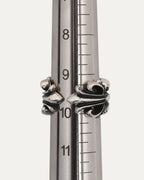 Double Floral Cross Ring