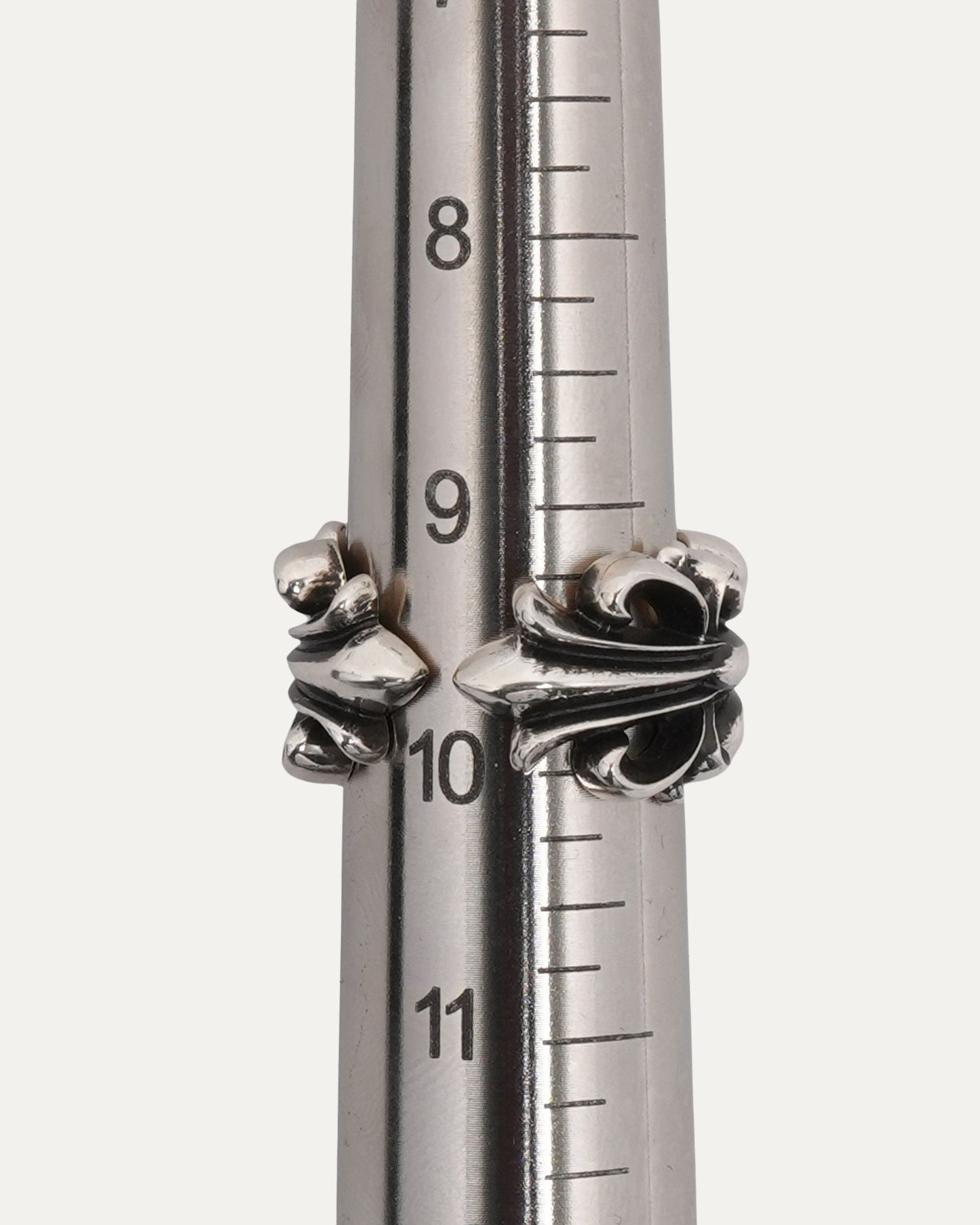 Double Floral Cross Ring