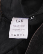Crust Repaired Leather Flare Jeans
