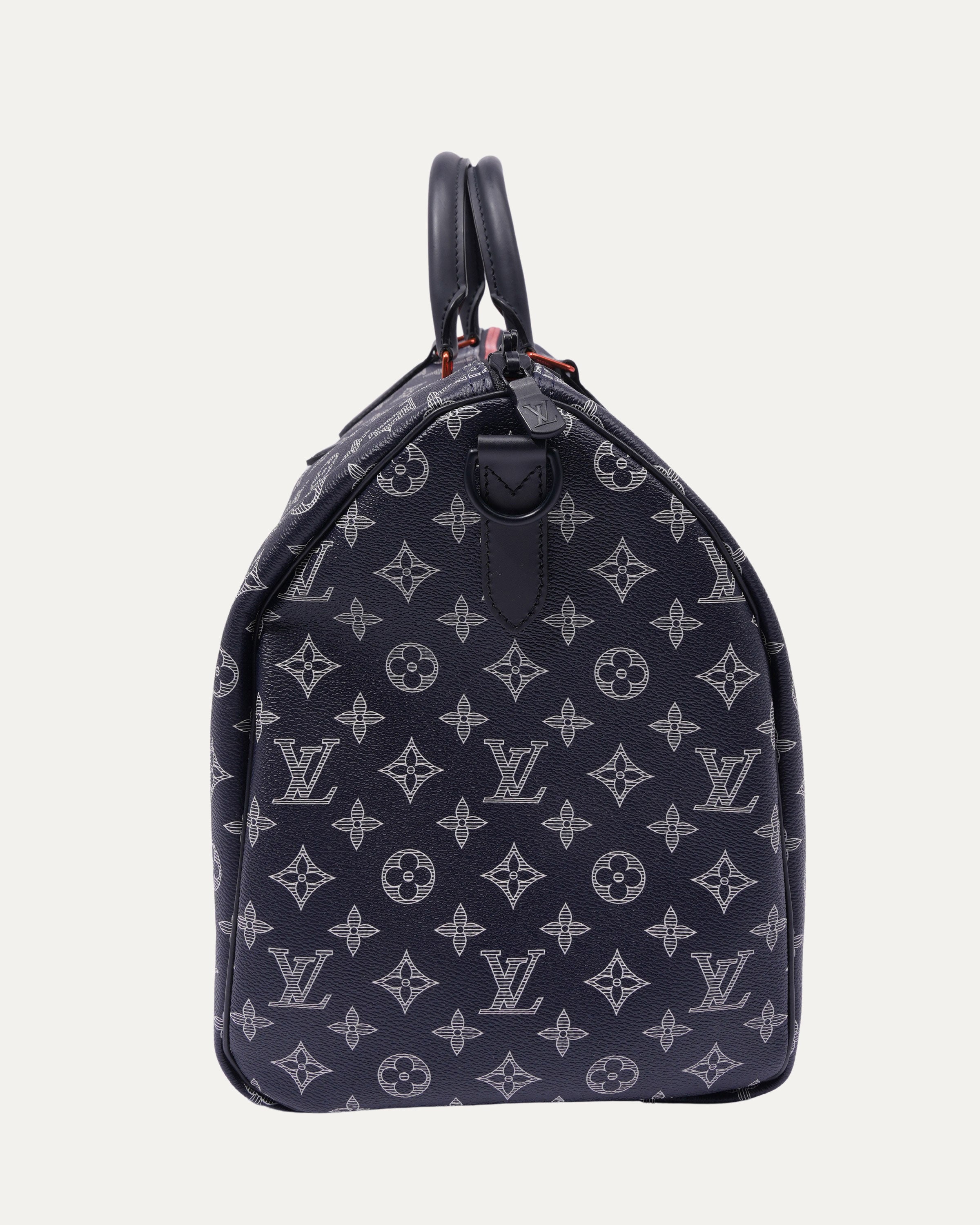 Keepall Bandouliere Bag Limited Edition Upside Down Monogram Ink 50