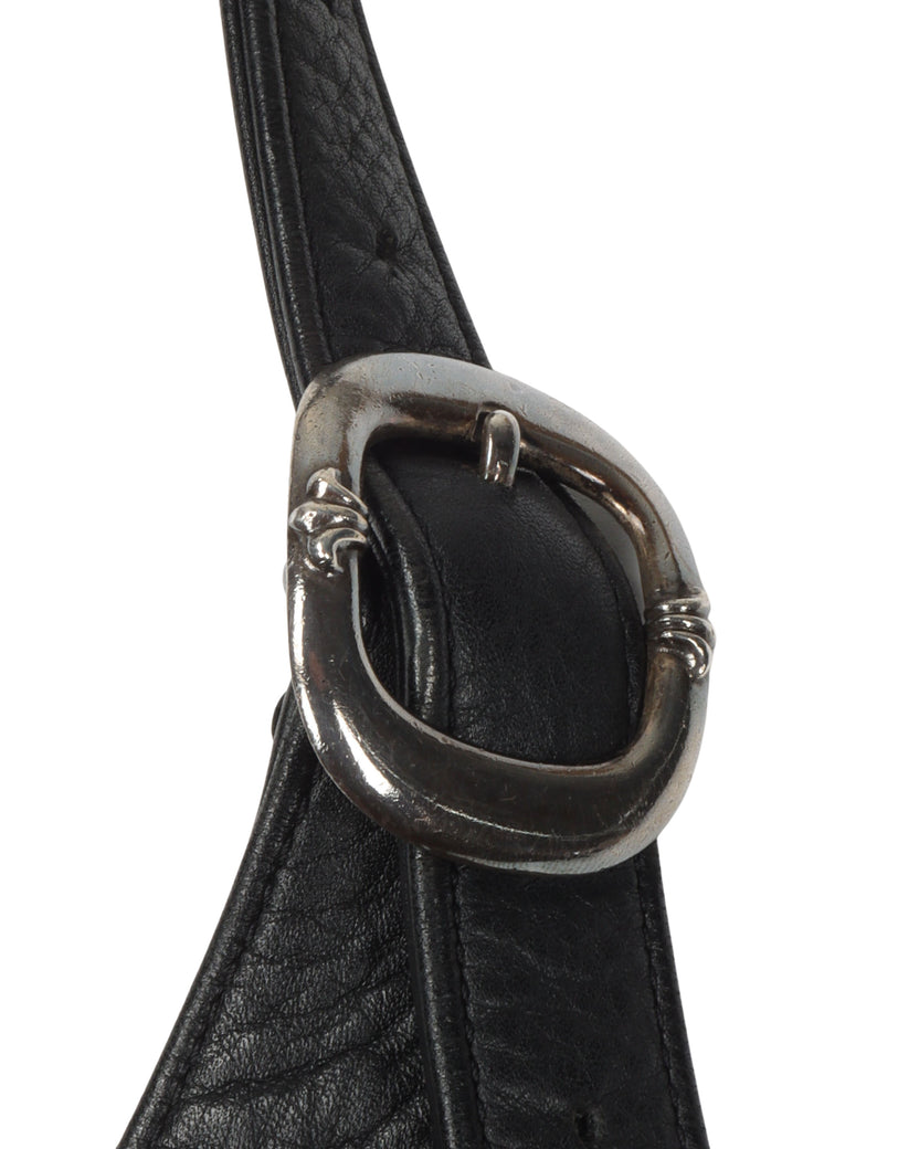 Leather & Silver Cross Shoulder Bag