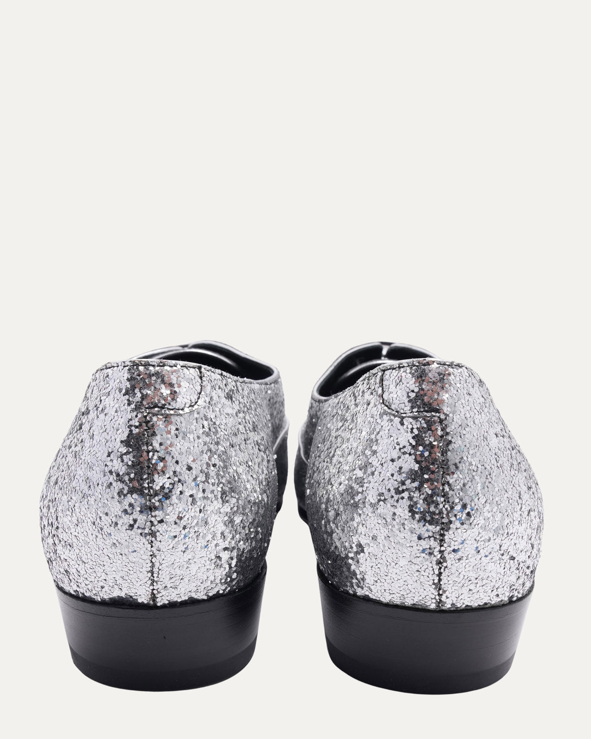 Silver Glitter Oxford Derbys