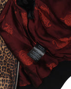 Leopard-print Satin Jacket