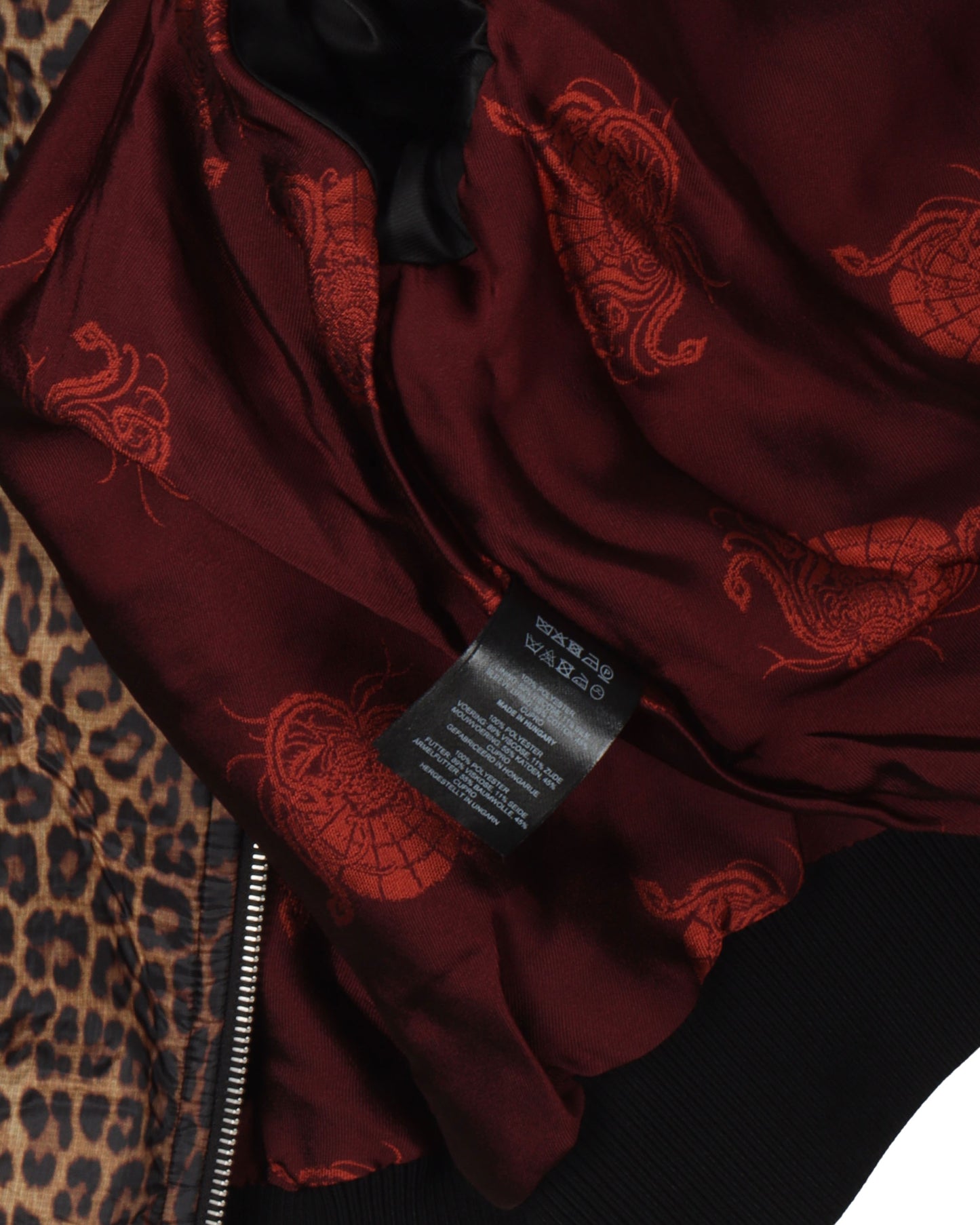 Leopard-print Satin Jacket