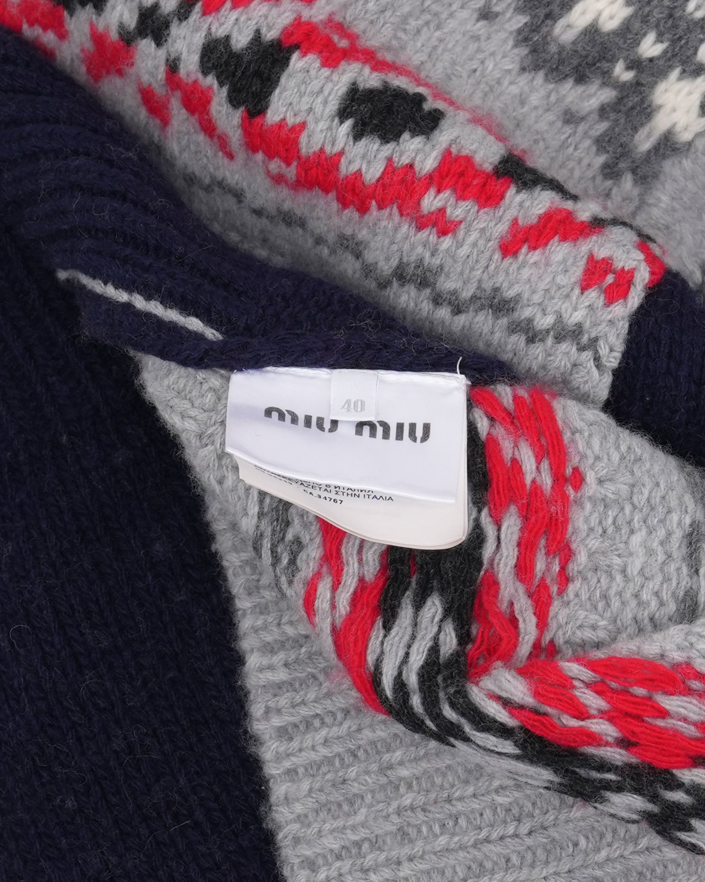 Fair Isle Cropped Wool Sweater