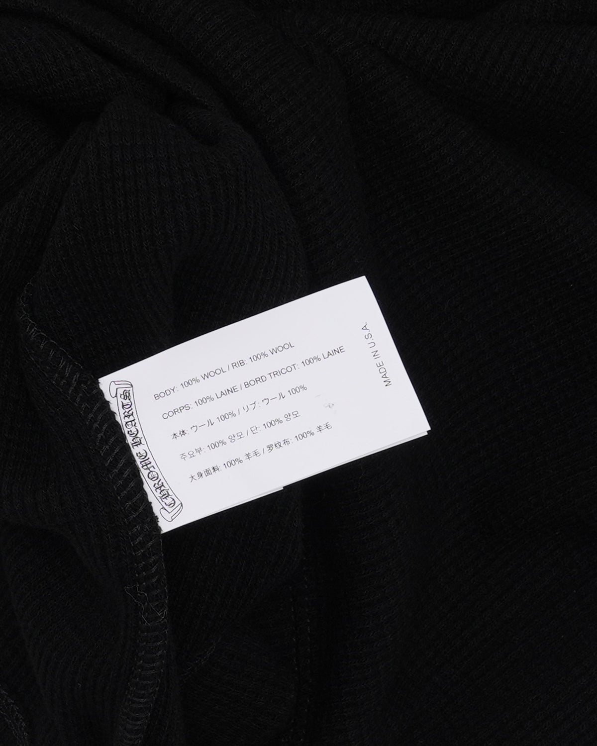 Embroidered Thermal Long Sleeve T-Shirt