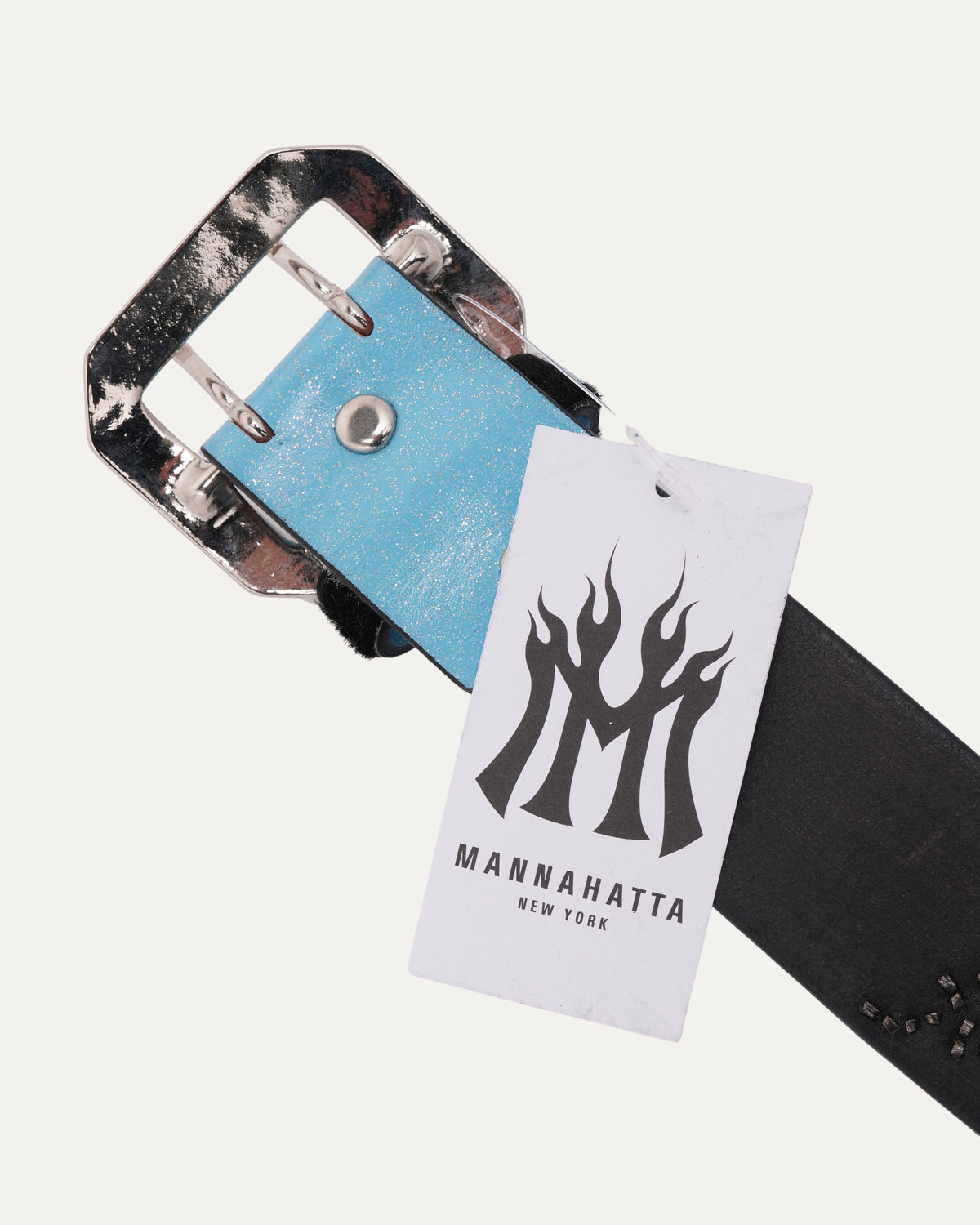 Studded Zebra Inlay Belt