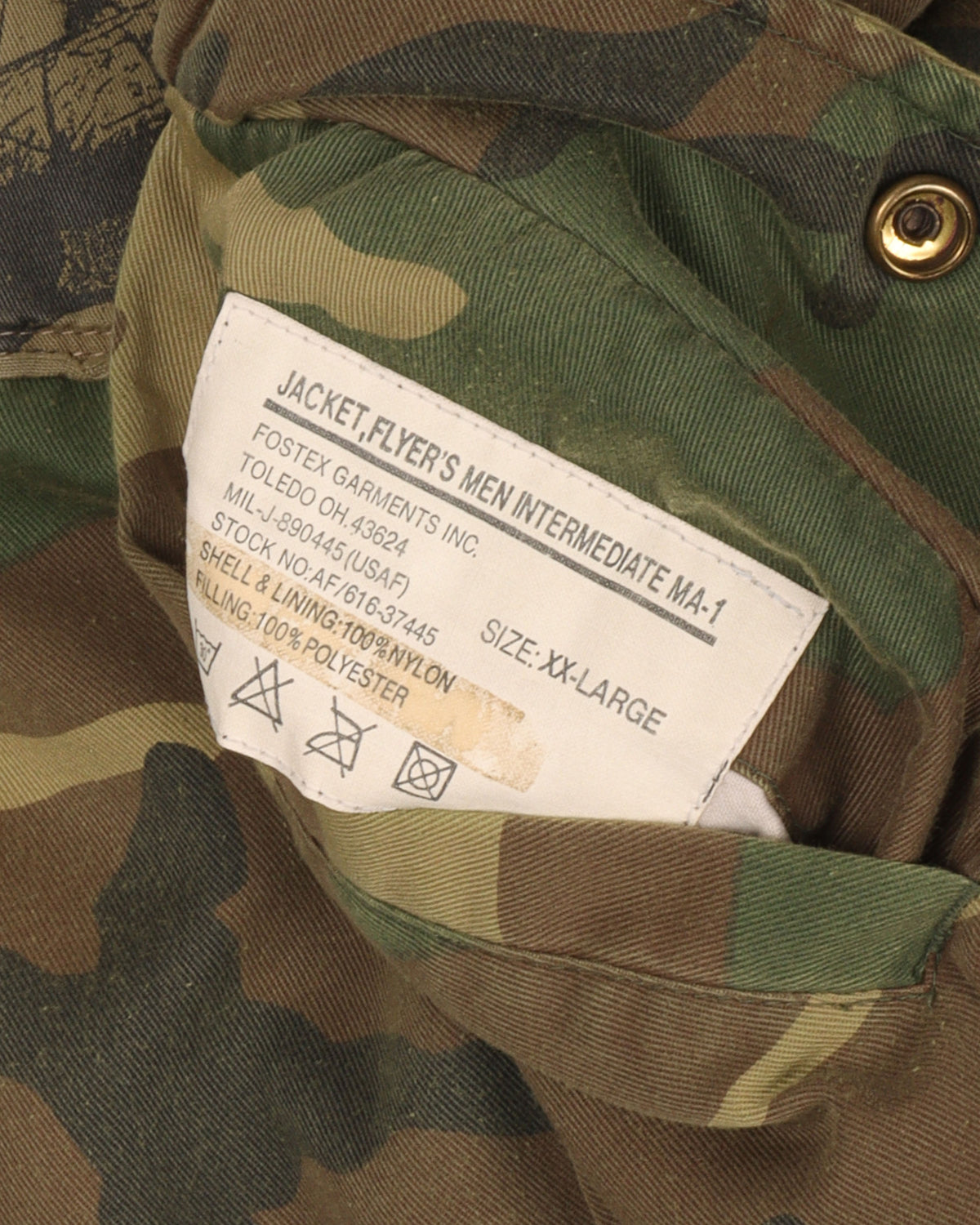 AW01 "Riot, Riot, Riot" MA-1 Camo Patched Bomber