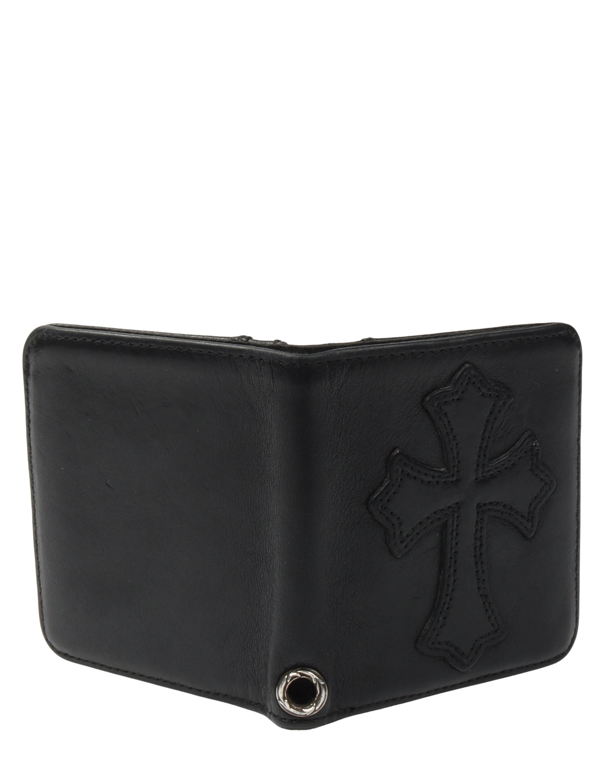 Leather Cross Patch Bifold Patch Wallet