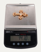 22k Gold & Diamond Large Filigree Cross Pendant